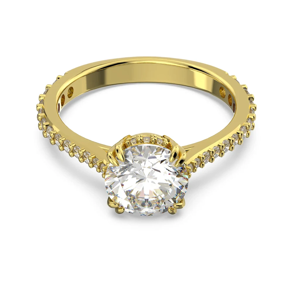 

Золотое круглое кольцо с кристаллами, коллекция Timeless Bridal