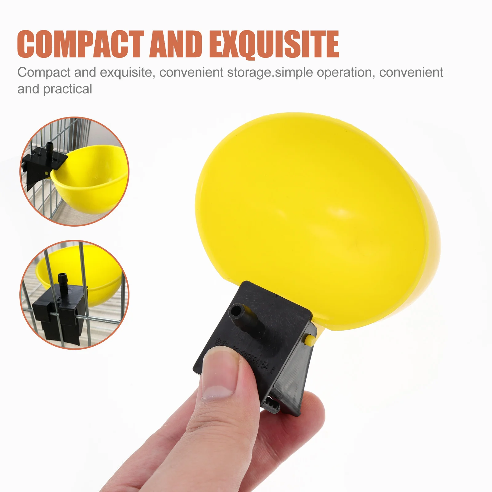 

10pcs Automatic Waterer For Chickens Durable Chicken Water Cups No Spill Pigeon Parrot Cage Feeder Outdoor Pet Use