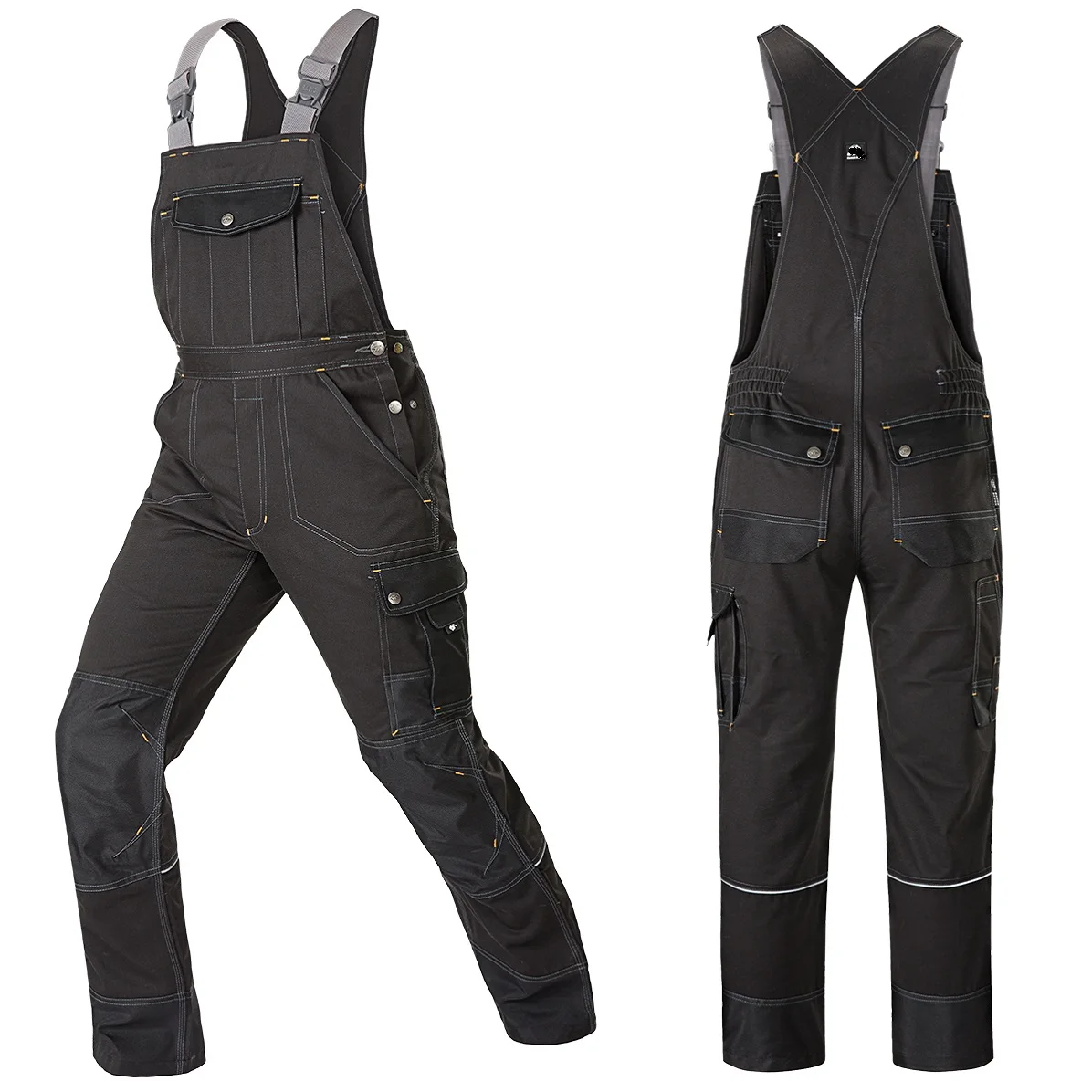 Schweißanzug, Arbeits-Latzhose, schützende Arbeitsjacke, Herren, Arbeitskleidung, Werkzeuguniform, Mechaniker, Cargohose mit mehreren Taschen, S-5XL