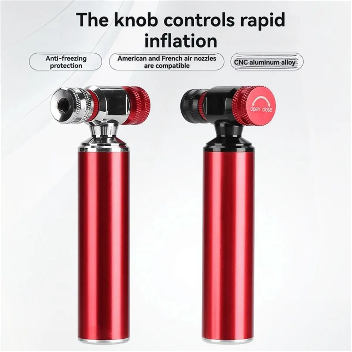 New arrival  Mini Bicycle CO2 Pump Portable Tire Inflator Schrader Presta Adapter Mountain Bike Road Bike