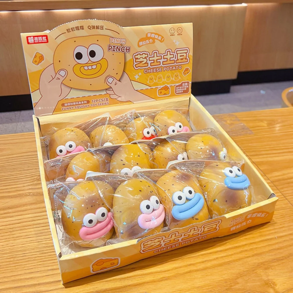 Cheese Potato Party Favors Squishy Squeeze Toy Slow Rebound Stress Relief for Back to School Pinata Fillers Treasure Box Toys