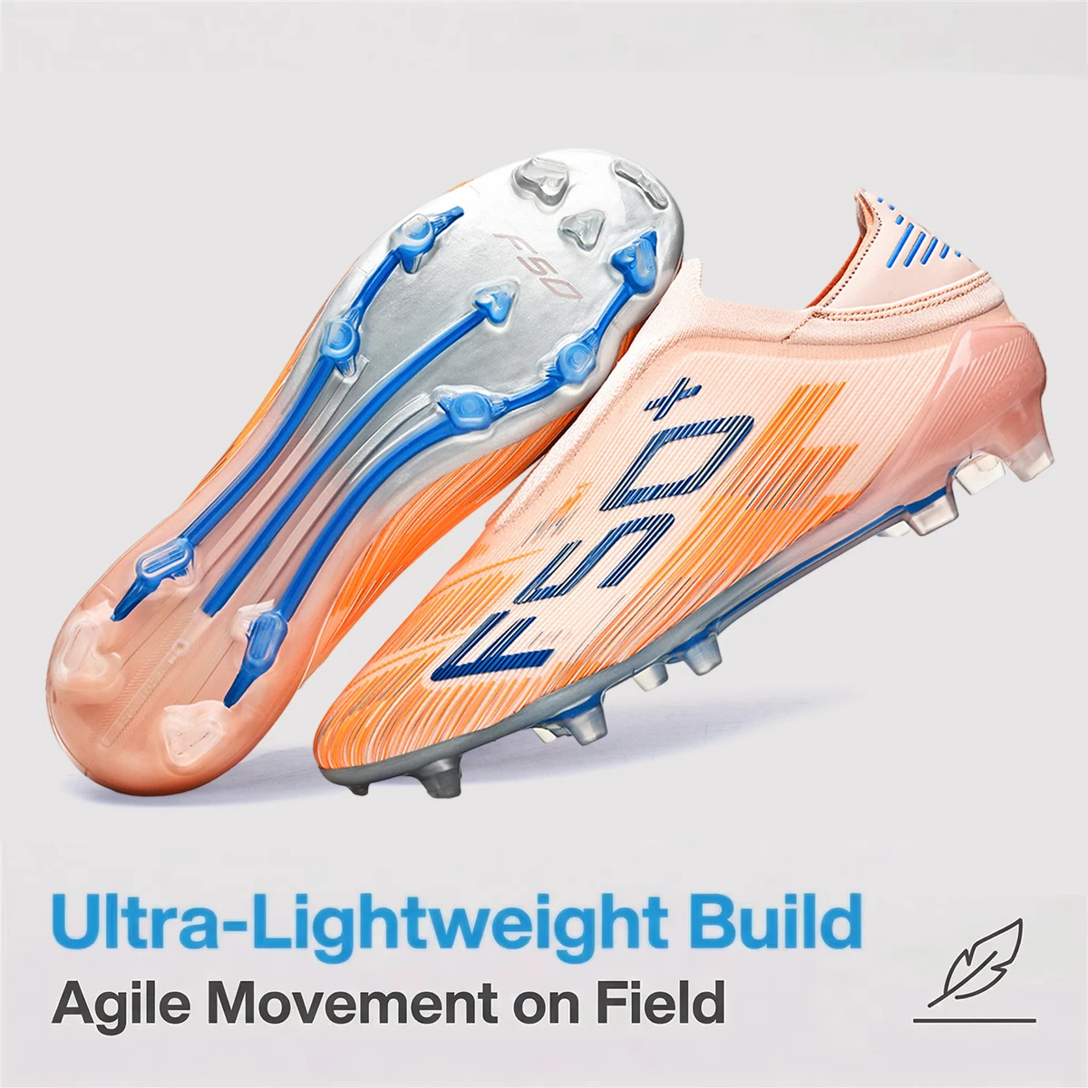 Unisex AG FG Football Cleats Adults Breathable Upper Non Slip Studs Lightweight Soccer Shoes for Outdoor Grass Sports