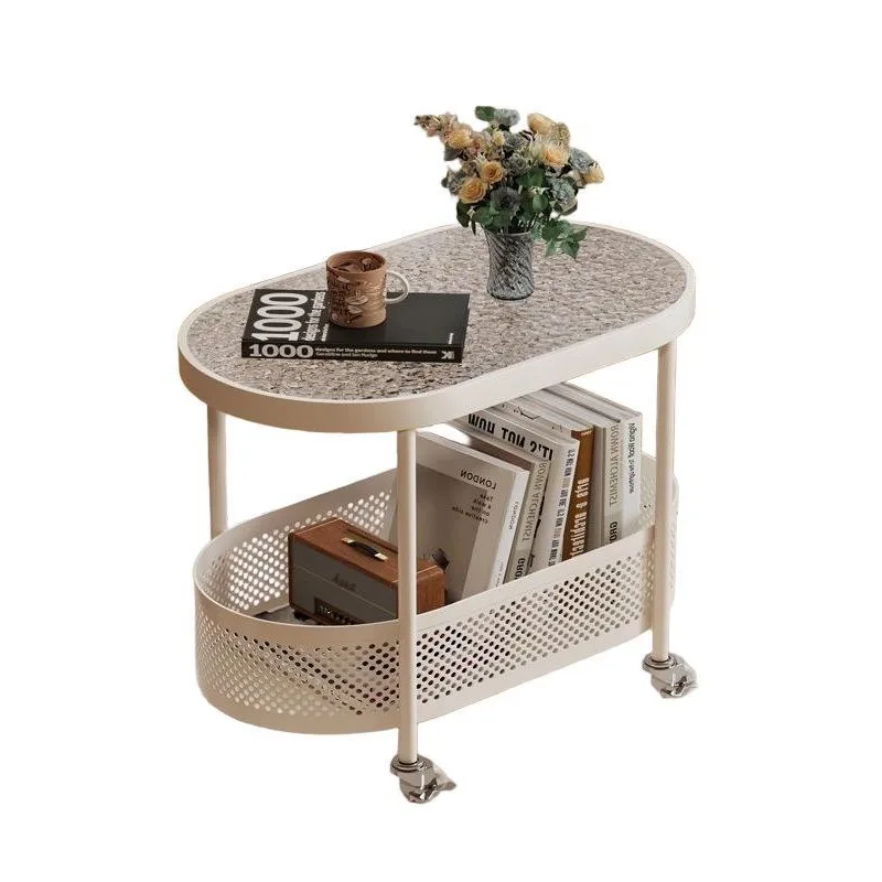 

Cream windshield movable coffee table trolley simple modern creative living room