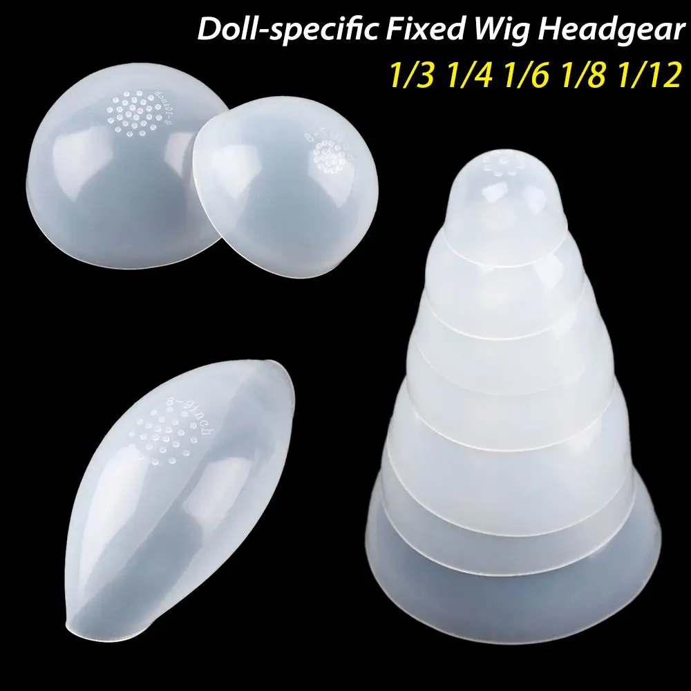 1/3 1/4 1/6 1/8 1/12 Silicone Headgear Doll-specific Fixed Wig Headgear Anti Slip Anti Staining For Doll Silica Gel Hair Wigs