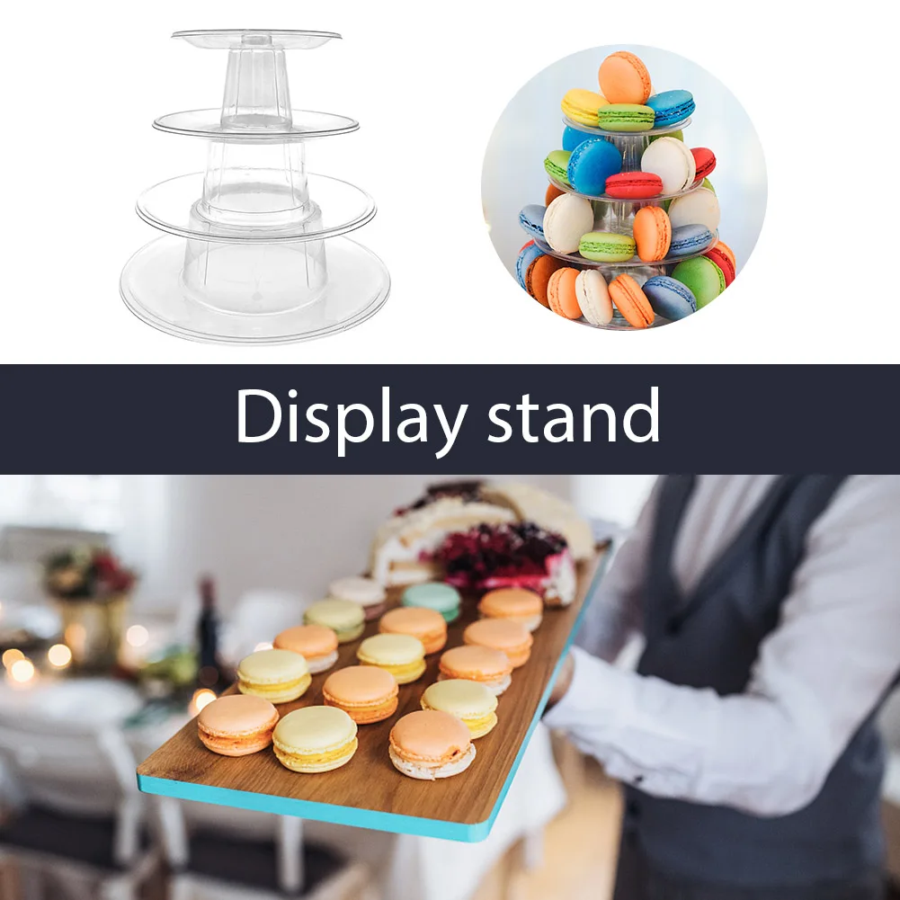 

4/6 Tiers Macaron Display Stand Cake Packaging Display Support for Party Afternoon Tea Household Bakeware Accessories