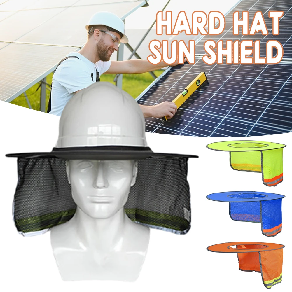 Reflective Stripe Folding Helmets Sunshade Cover Universal Helmets Sunshade Protective Gear For Workers Construction