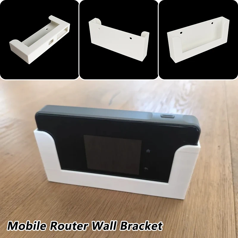 Soporte de Pared para Router Móvil TP-Link M8550 5G con Puerto USB-C Reservado para Antena, Base Integrada y Almacenamiento Doméstico