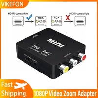 1080P HDMI-compatible CVSB L/R Video Scaler Adapter To HDMI Compatible To AV Scaler Adapter Video Composite Converter Box RCA AV