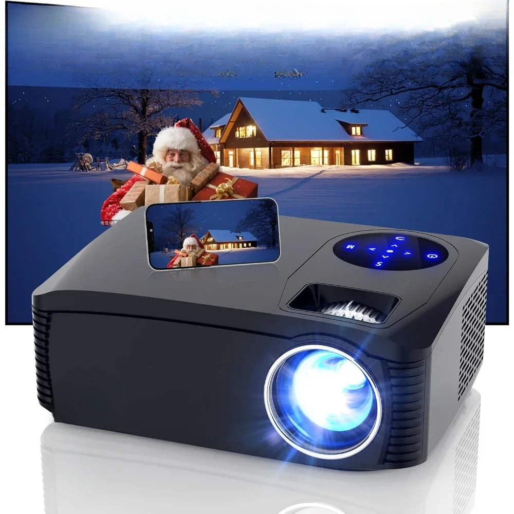 دعم جهاز عرض الأفلام 4K، سطوع عالي للمسرح المنزلي والأعمال، (iOS/Android/TV Stick/PS/PPT/USB) #1