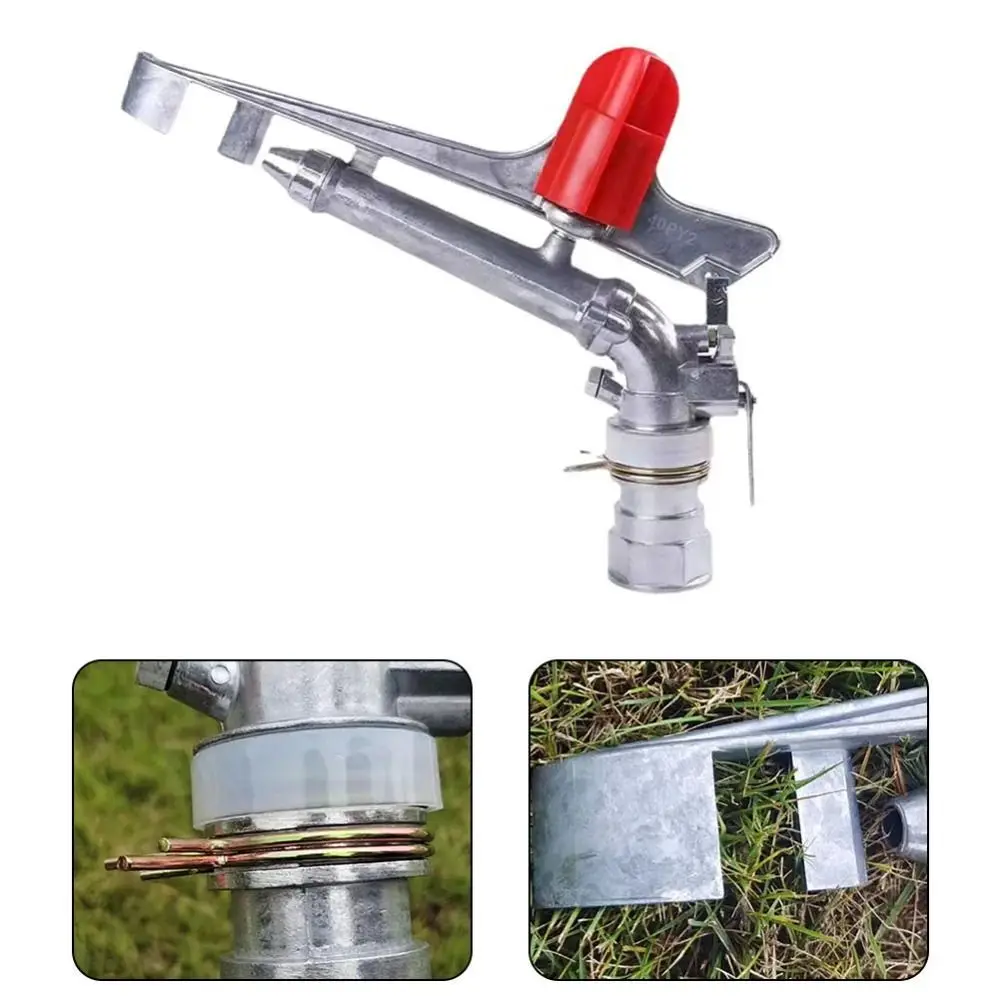 1.5inch Internal Thread High Pressure Nozzle Power Spray Water Saving Multi-function Cleaning Sprayer Anti-slip Alloy