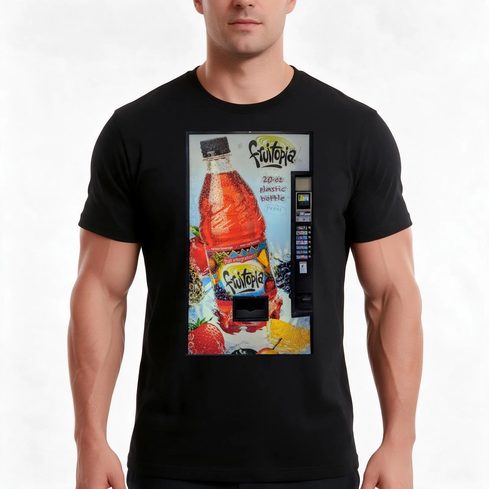 Fruitopia T-Shirt Summer Casual Cotton Tee Oversized Streetwear Tops Vintage Graphic Print Loose Fit Short Sleeve