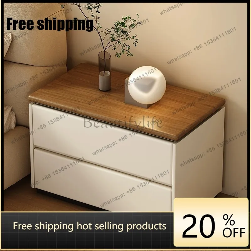 FGElegant Creative Bedside Table Tiny Cute Cream Style Creative Storage Nightstand Round Quality Szafka Nocna Bedroom Furniture