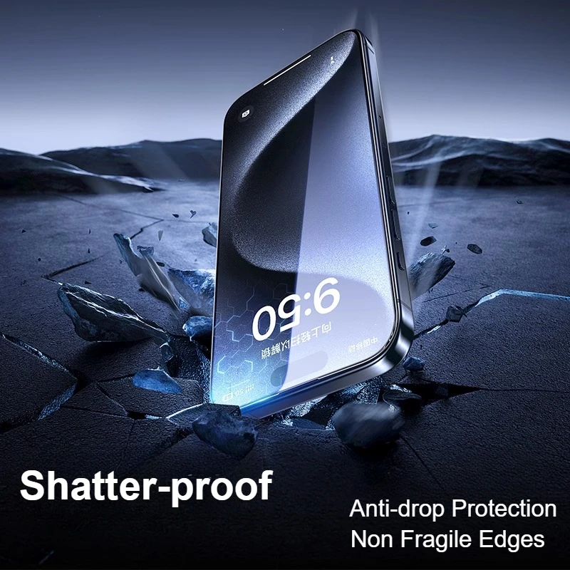 SmartDevil 2/3PCS Anti-fingerprint Tempered Glass Film for iPhone 15Pro Max 14Pro 13 15 Non-full Cover HD Clear Screen Protector