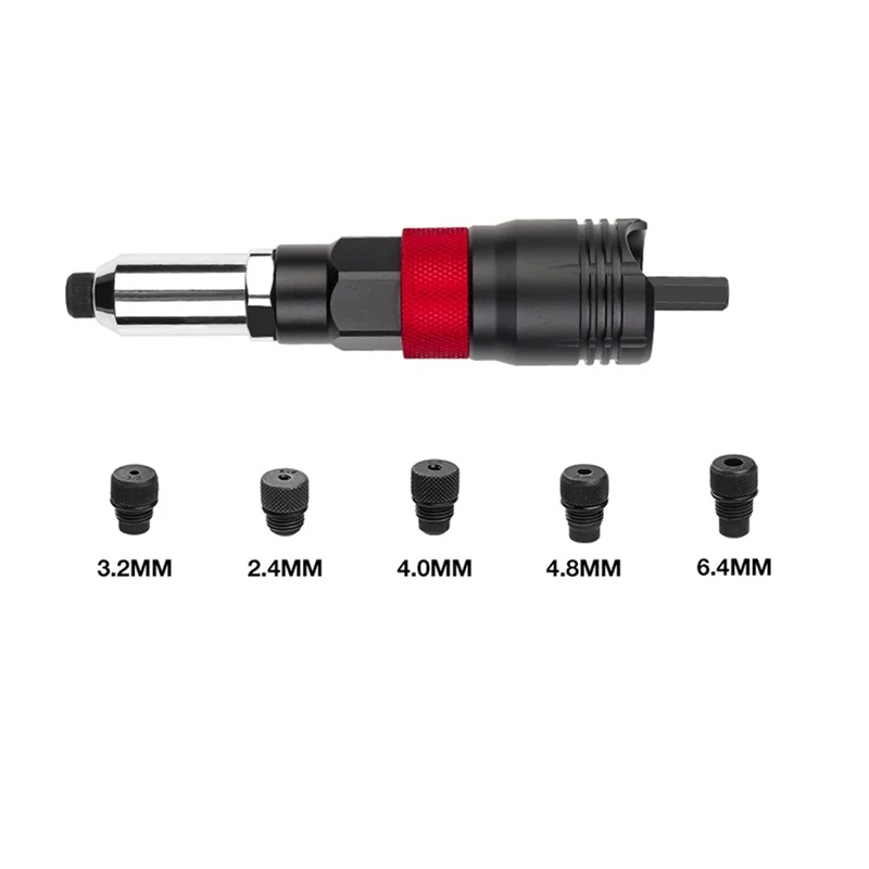 AB47-2.4-6.4Mm Electric Rivet Nut Adapter Automatic Riveting Nail Cordless Riveting Tools Rivet Nut Tool With Wrench And Handle