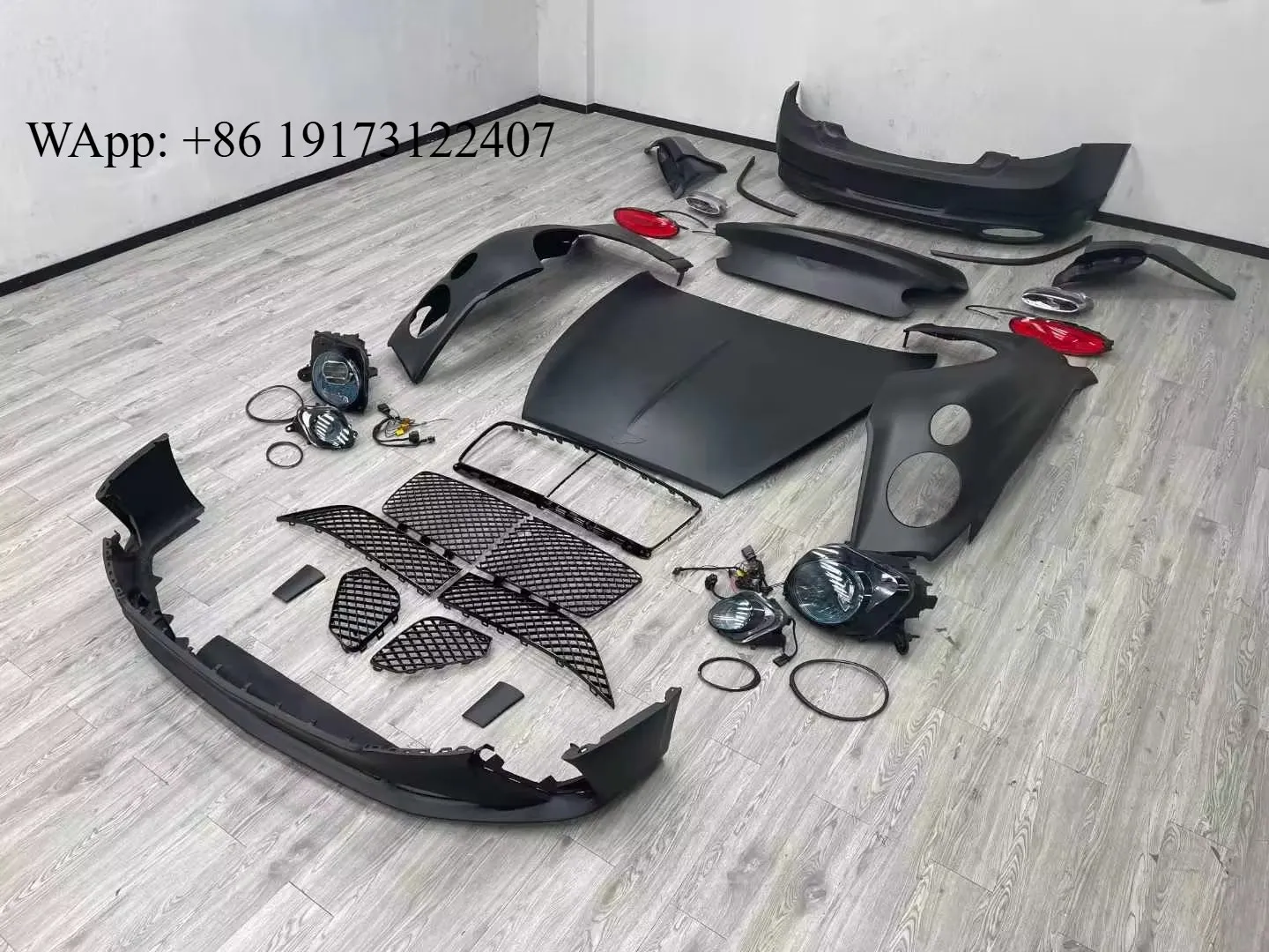 Old to New 2021 Model Facelift Body Kit for 2008-2017 Continental GT - Bumper/Hood/Fender/Grille Upgrade