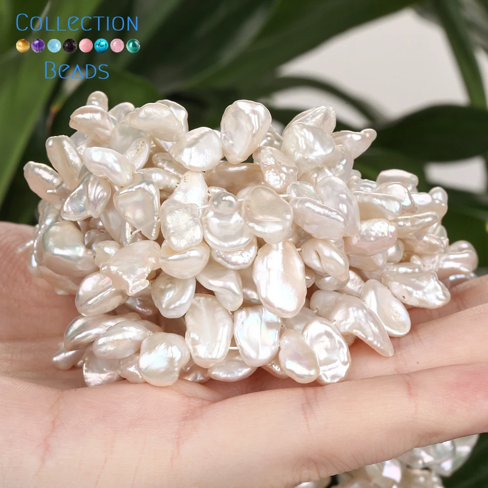 

6-8mm Natural Freshwater Pearl Baroque Flower Shape Loose Spacer Bead For Jewelry Making DIY Bracelets Necklace Accessories 15''