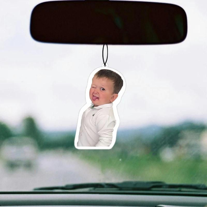 Car Air Freshener Hanging Paper Provides Long Lasting Scent for Auto or Home White Funny Pattern Influencer Accessories Interior