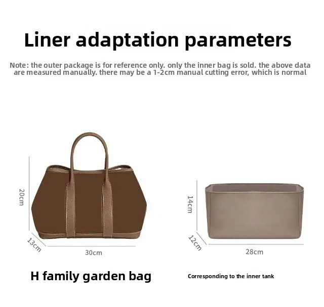 Bag Organizer Insert for Garden Party 30 Nylon Storage Bag Support Handbag Liner Support Bag Shape Neat Storage Bags Accessories