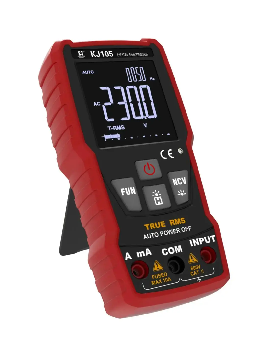 Multimetro digitale True RMS da 5999 conteggi - Gamma automatica con tester di tensione senza contatto NCV, capacità, frequenza, torcia a LED