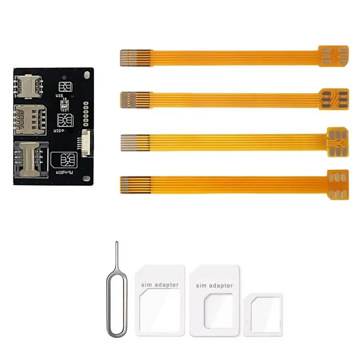 SWXF 4 in 1 Phone IC Card Activation Tool for Nano SIM FPC 5/15cm Flexible Cable Line for Micro SIM Card Converter
