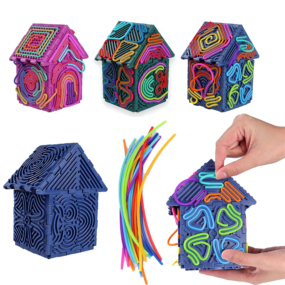 Stereo Decompression Cube Silicone Sensory Toy Children's DIY Puzzle Toy For Early Education Hands-On Ability Development Gift