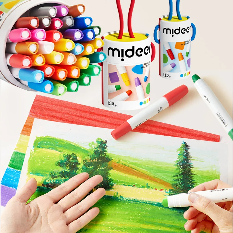 12/24/36 Color Quick-drying Crayon Oil Pastel Set Washable for Children's Painting Graffiti Art Creation