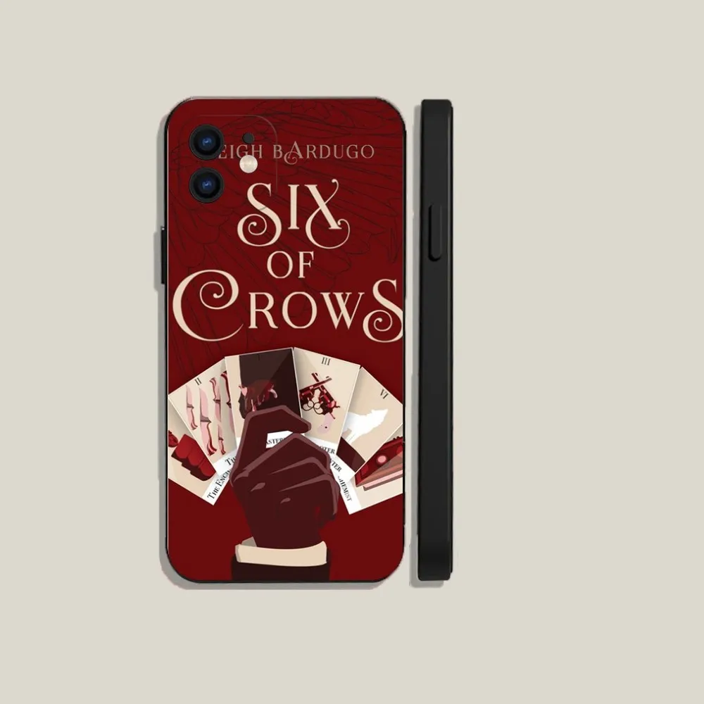 Six Of Crows Phone Case For iPhone 15,14,13,12,11,Plus,Pro Max,XS,X,XR,SE,Mini,8,7 Soft Silicone Black Cover