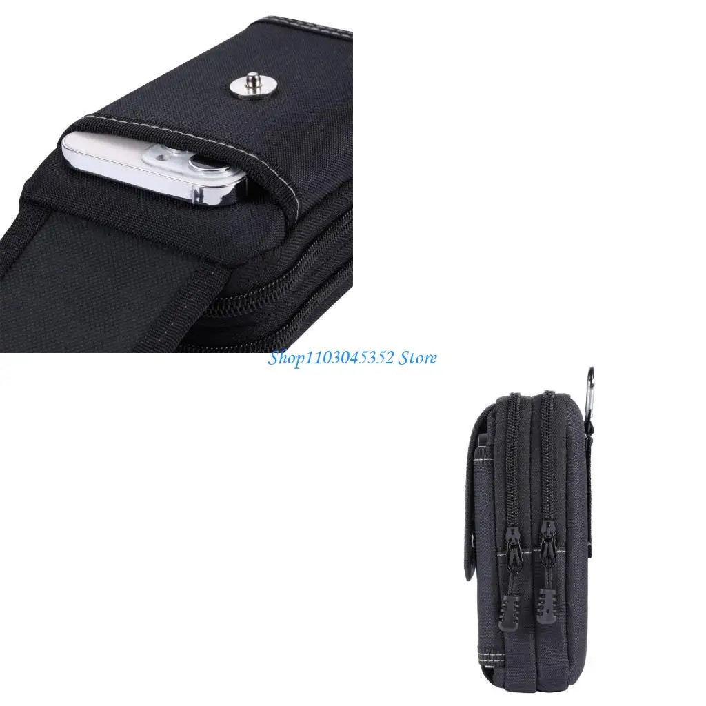 

Men Vintage Oxford Cloth Belt Bag Multifunctional Carrying