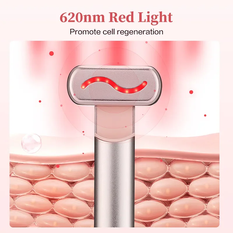 Hot Com press Augen massage stift vibrierend Rotlicht Gesicht Zauberstab Augen-und Nacken massage gerät feste Haut Anti-Falten-Hautpflege Beauty-Tool