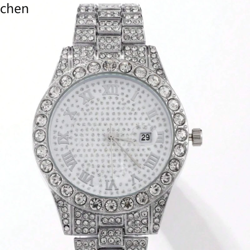 

ZK full diamond fashion with calendar women's watch women's watch women watch