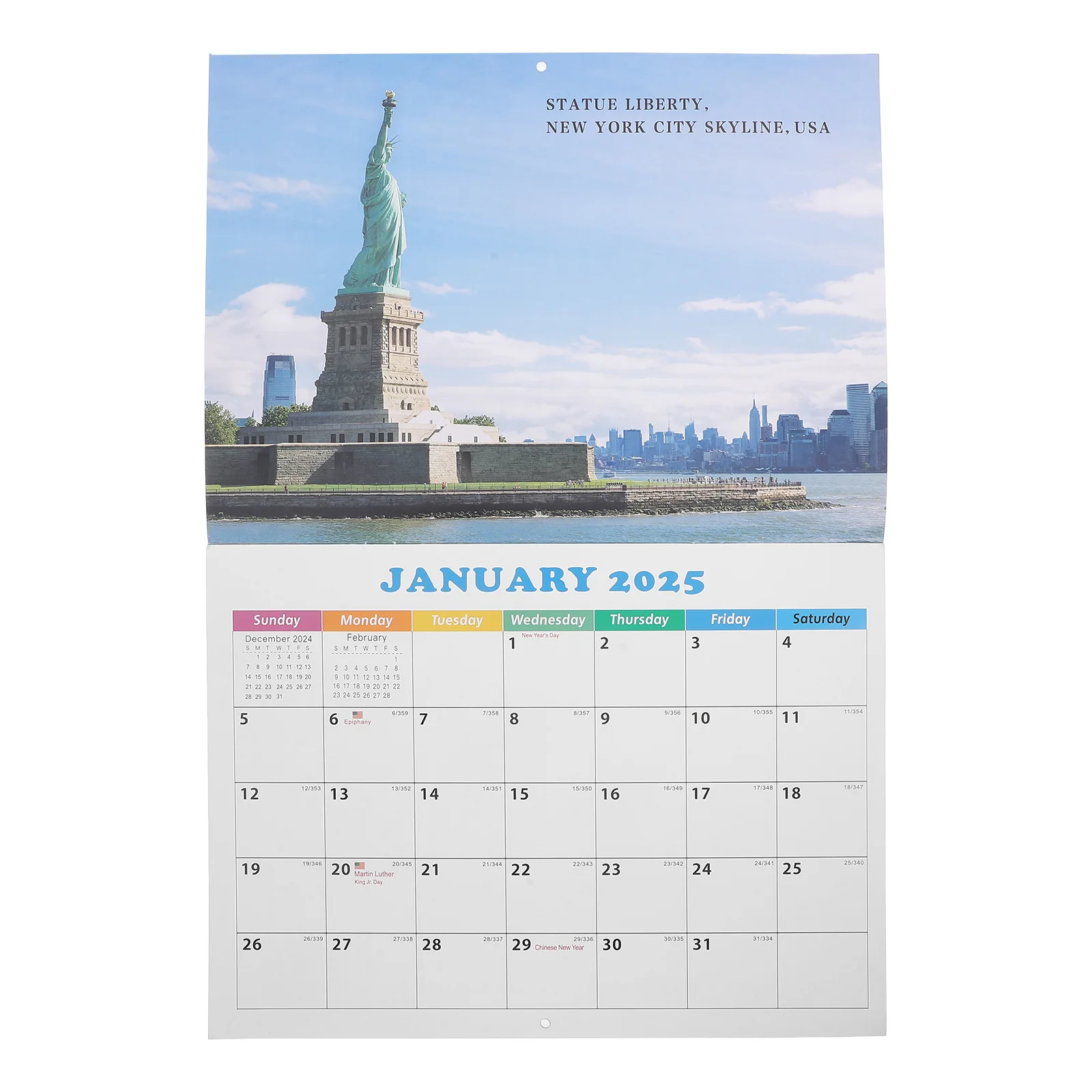 

World Scenery Wall Calendar 2025 Travel Inspiration Monthly Planner Hanging Office Universal Advent for Children