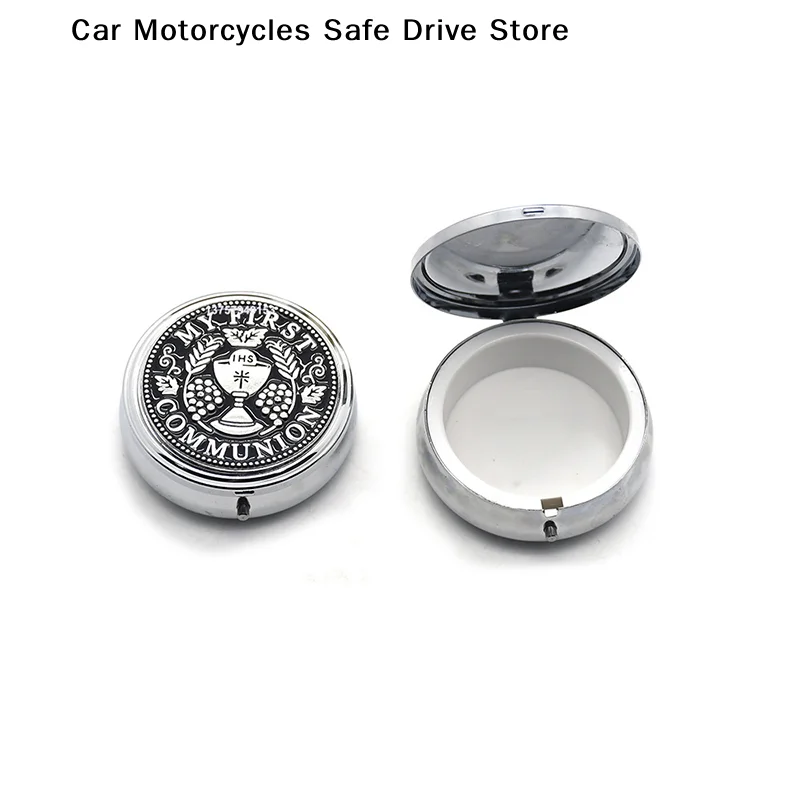 Caja de Joyería Creativa con Diseño del Santo Grial, Organizador de Rosarios y Collares de Metal Vintage, Regalo Religioso para Comuniones, Caja de Almacenamiento para Pendientes de Iglesia