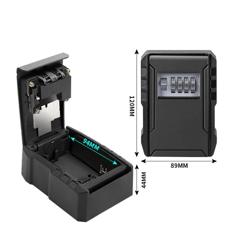 Metal Password Key Box Wall Mounted 4 Digits Password Storage Box Waterproof Anti Theft Safe Lock Large Capacity Keybox-Y41A