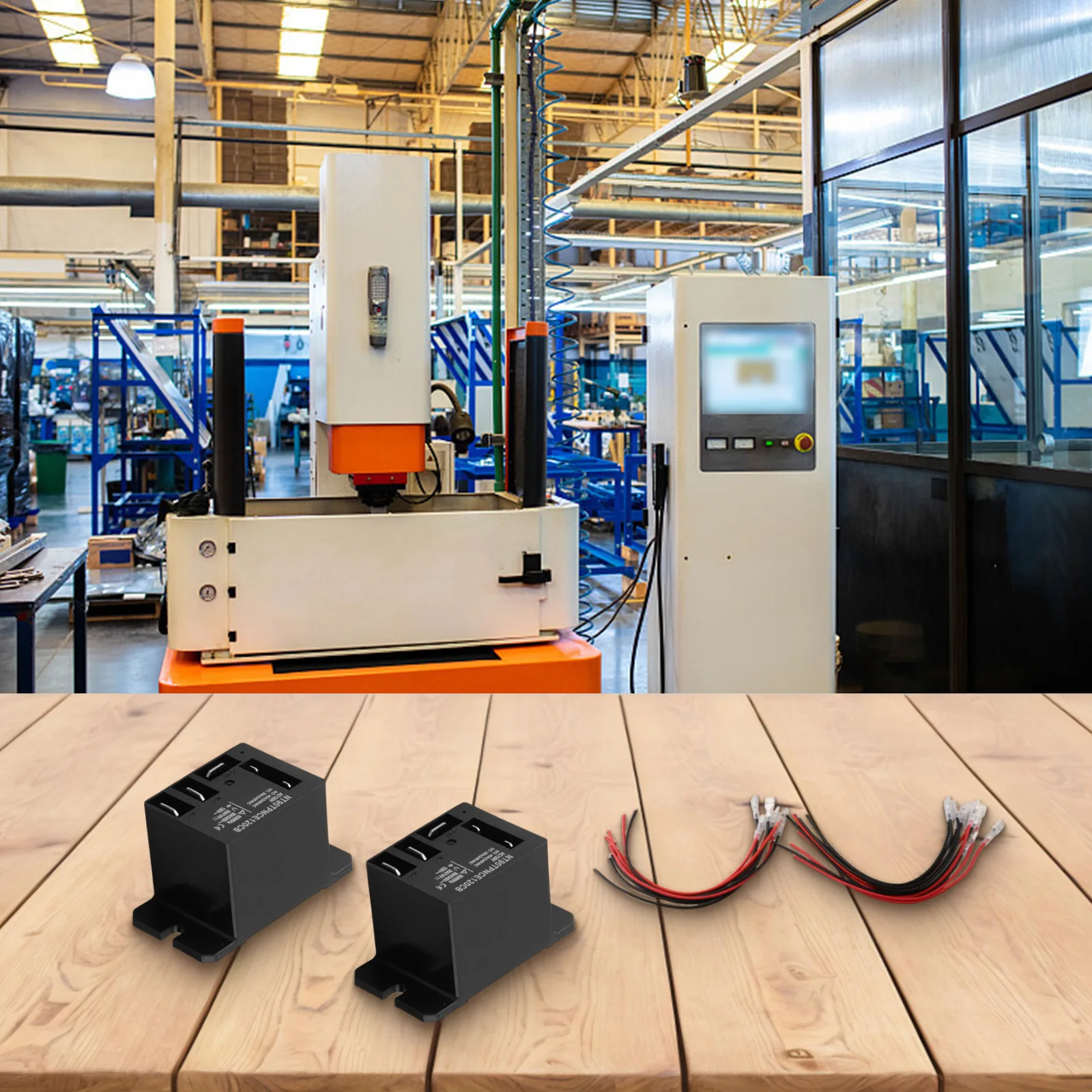 

2 Pcs AC120V Or DC12V Power Mini Relays 40A With 10 Quick Connect Terminals Mini Relay Tool Accessory Connection Terminals