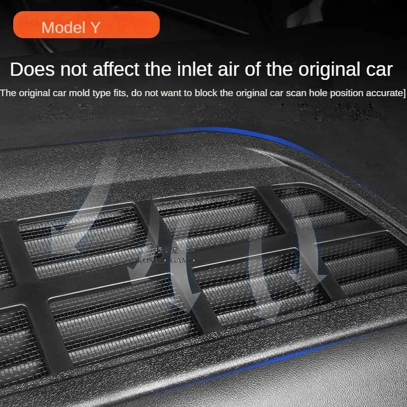 For Tesla Model 3 Y 2023 Air Inlet Protective Cover Car Insect-proof Net Front Air-conditioning Intake Grille Clean Accessories