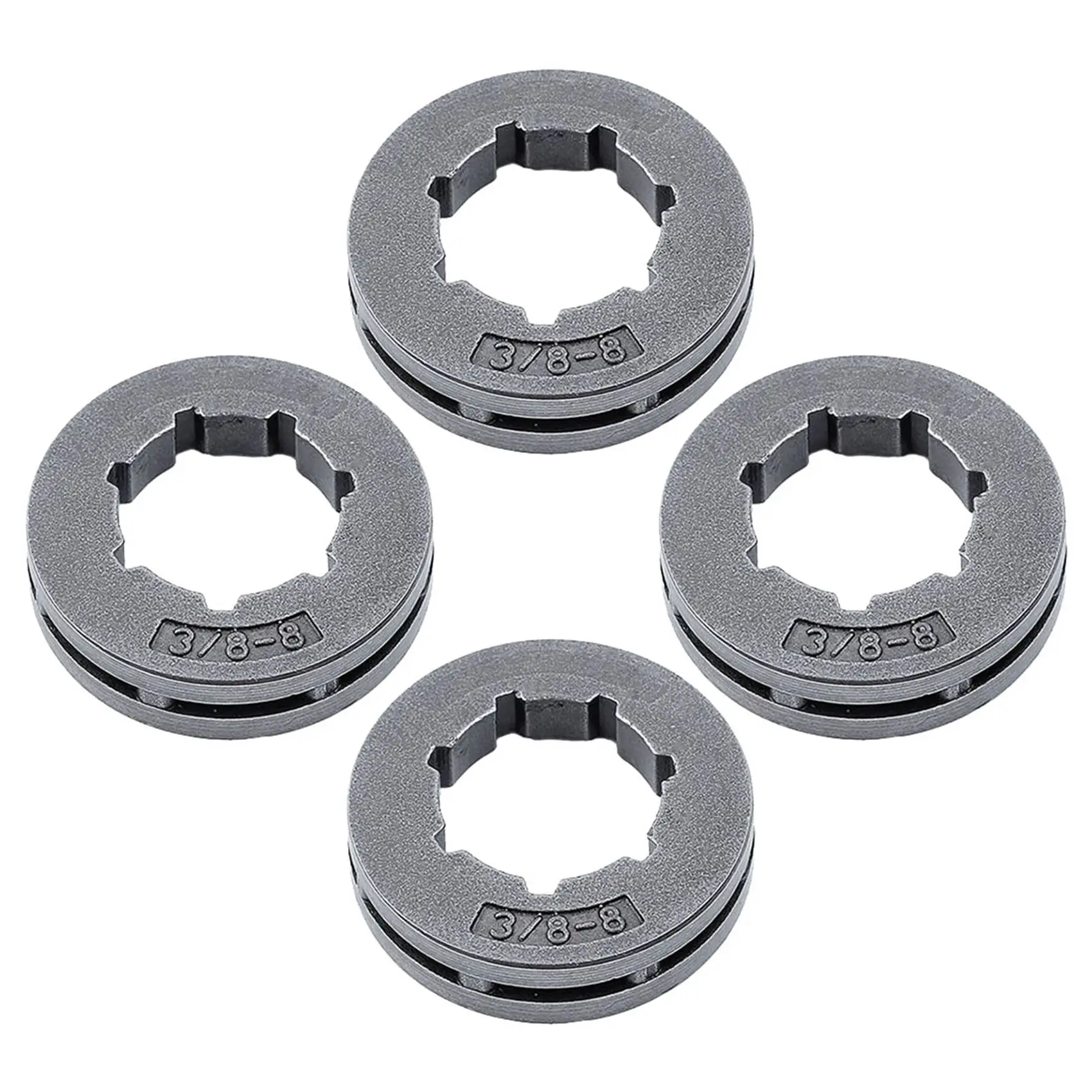 ABRW-8Pcs 3/8 بوصة 8T حافة ضرس ل STIHL 064 066 088 090 MS660 MS880 Husqvarna 394 395 بالمنشار