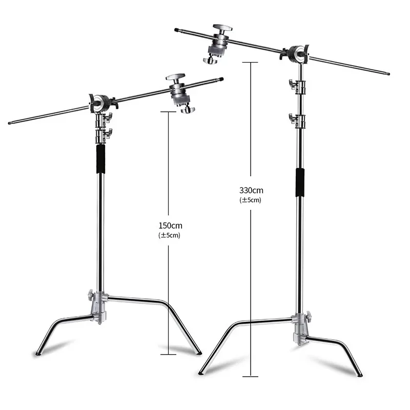 Professional 3.3m Photography C Bracket Light Bracket Heavy Duty Stainless Steel Magic Legs Arm Crossbar Head Tripod