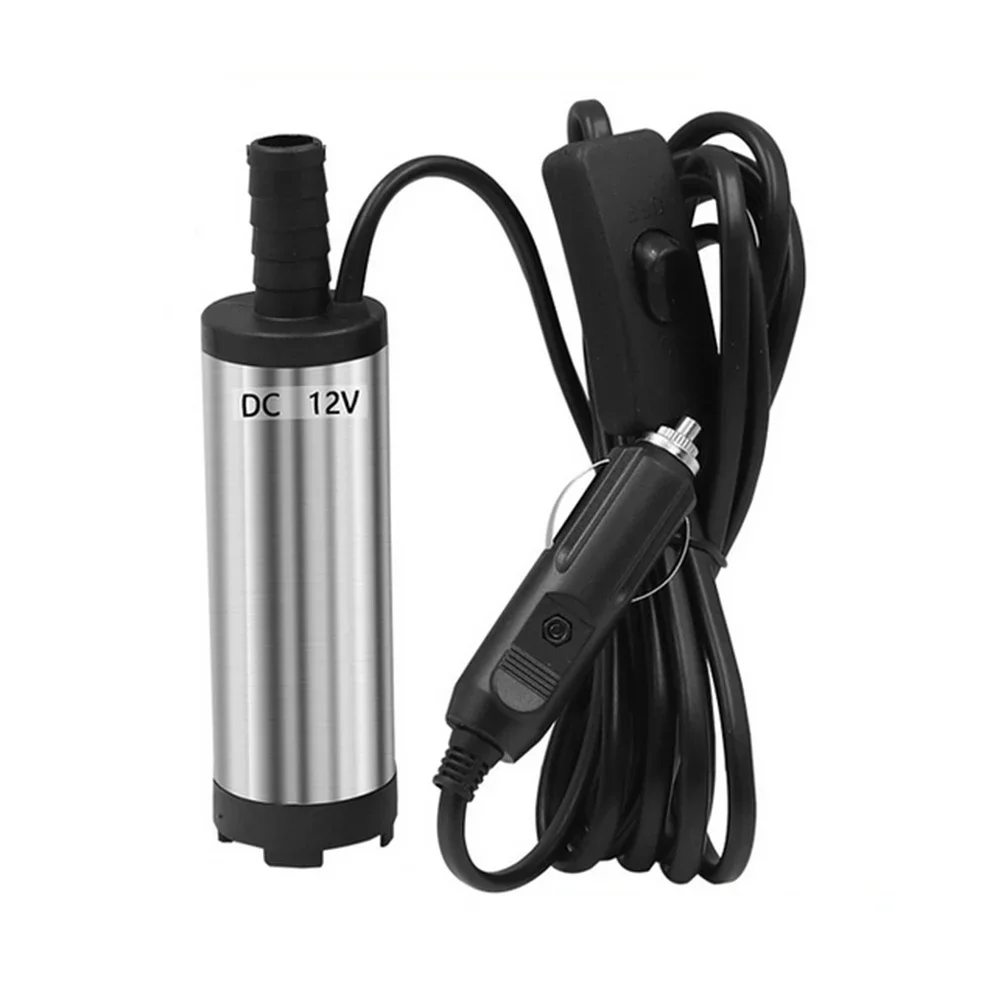 Portable Electric Submersible Pump with Switch Stainless Steel Kerosene Motor Oil Transfer Pump Car Tool