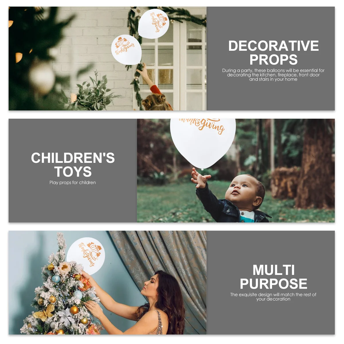 

100Pcs Thanksgiving Balloons High-Quality Latex Decorations Party Supplies Kitchen Fireplace Staircase Photo Background