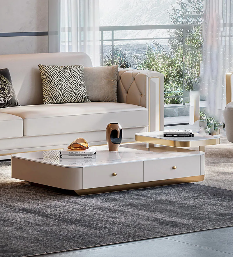 

Итальянский легкий роскошный чайный столик, сетевой красный чайный столик неправильной формы, дизайнерский стиль, современная вилла, креативный каменный чайный столик, кабинка для телевизора