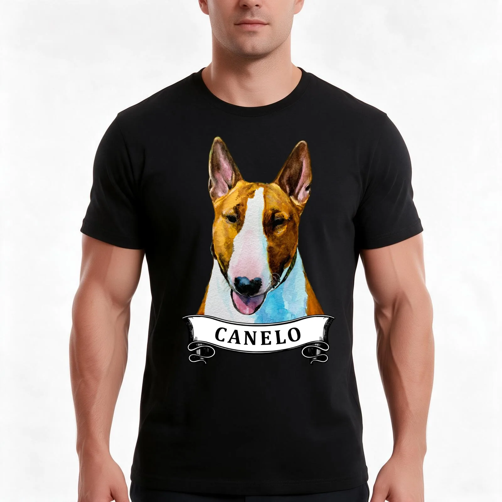 Canelo Bull Terrier T-Shirt, Summer Casual Cotton Tee, Oversized Streetwear Tops, Vintage Graphic Print, Loose Fit Short Sleeve