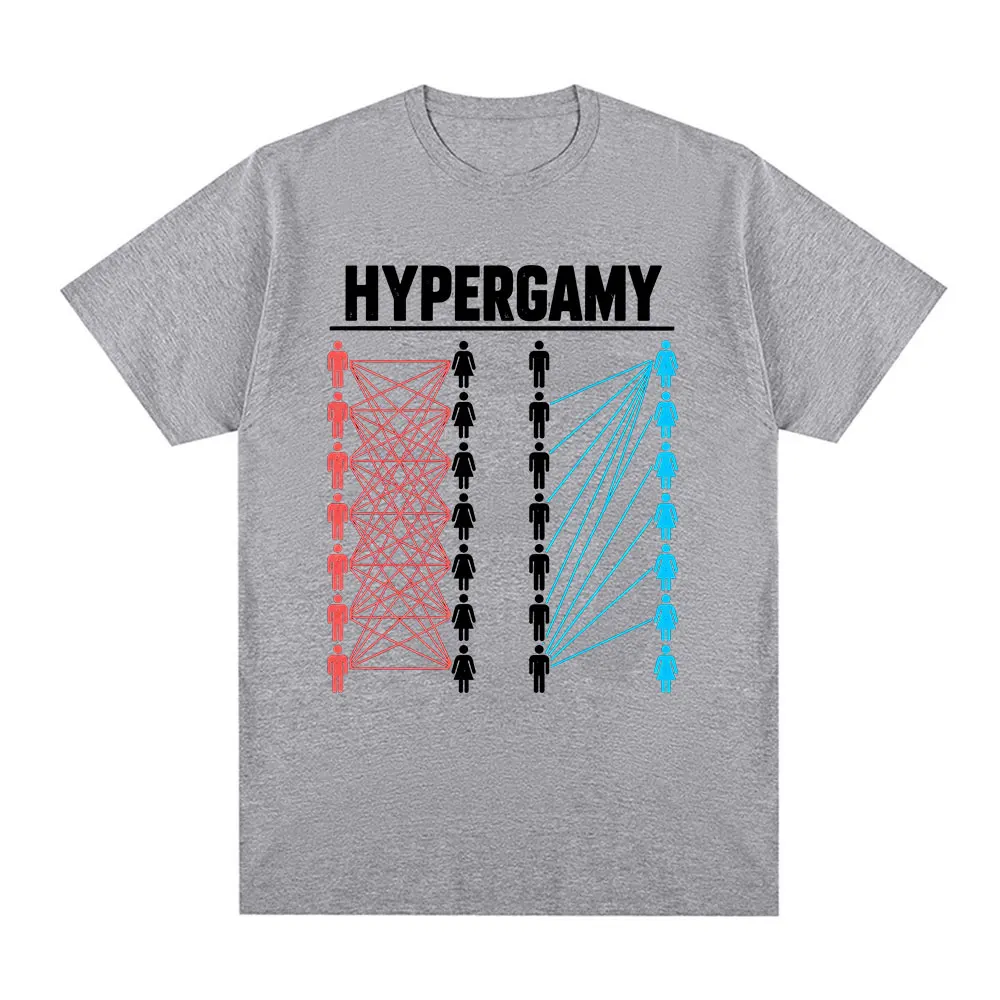 Hypergamy Meme Lustige Dating-Strategie T-Shirts für Männer und Frauen, modisches, lässiges, übergroßes T-Shirt, 100 % Baumwolle, Rundhalsausschnitt, kurzärmeliges T-Shirt – Detail 7