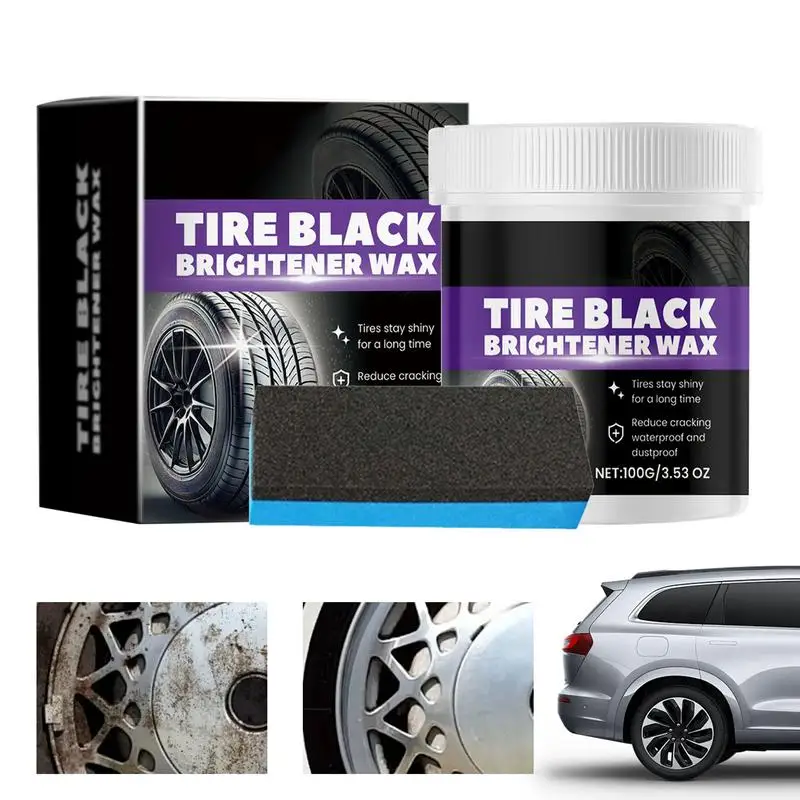 Wheel Shine For Car Tires Tire Shine Wax Tire Coating Brightening Coating Wax Wheel Shine Tire Dressing Paste Car Tire Polish