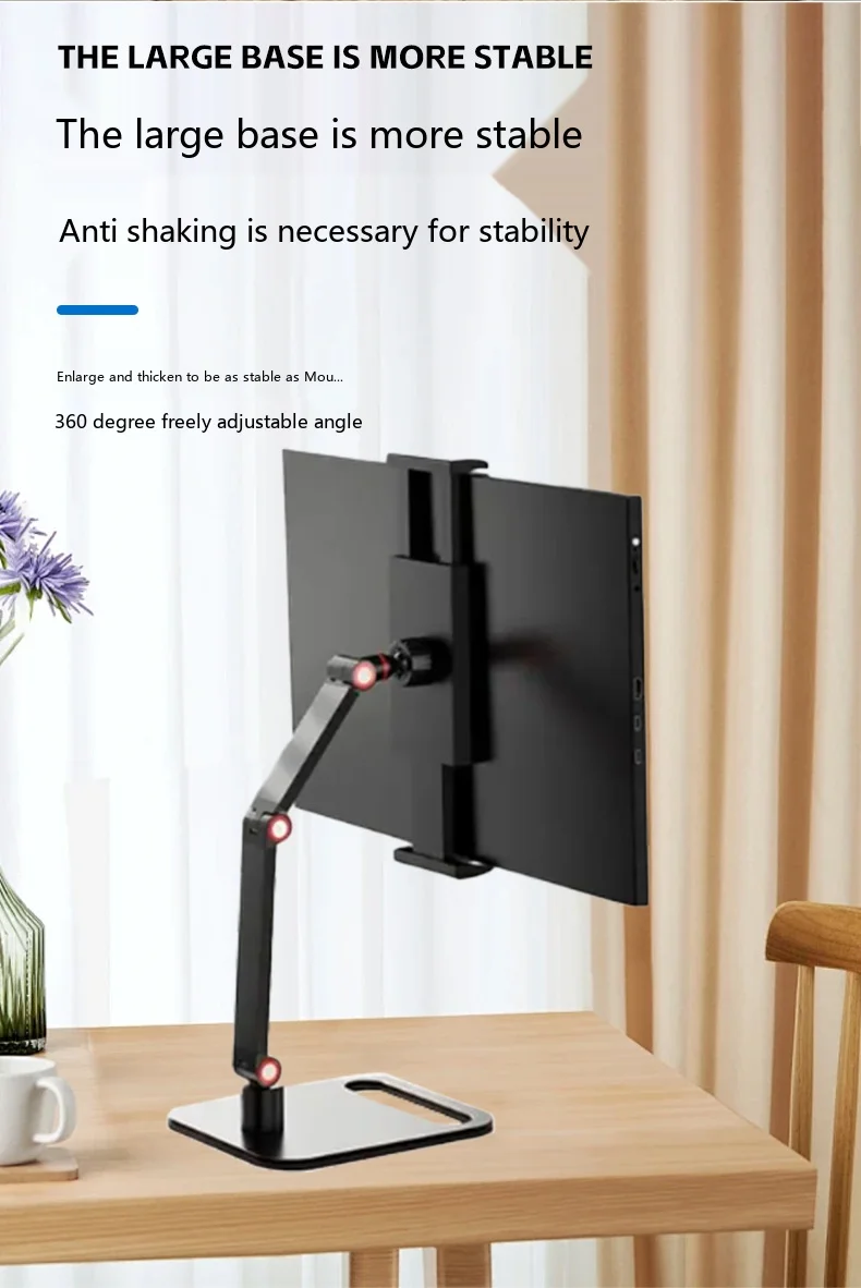 Verstellbarer Tablet-Ständer für den Schreibtisch, 30+ Stile, Magnetischer Clip-Arm für iPad, Handy, Laptop, Monitor, Faltbar – Detail 3