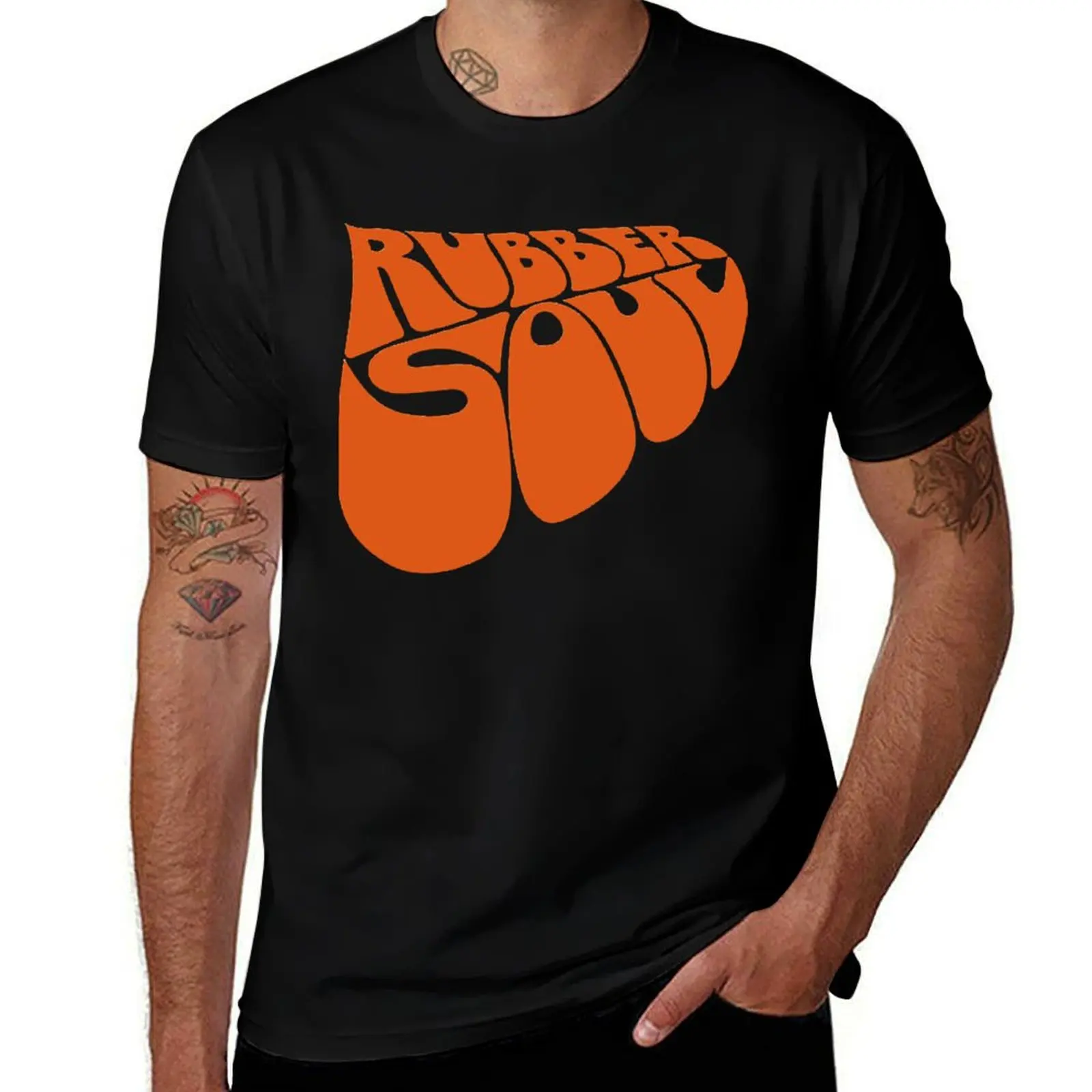 

Футболка Rubber Soul, незаменимая футболка, рубашки с рисунком, летняя рубашка, одежда в стиле хиппи, большие футболки для мужчин