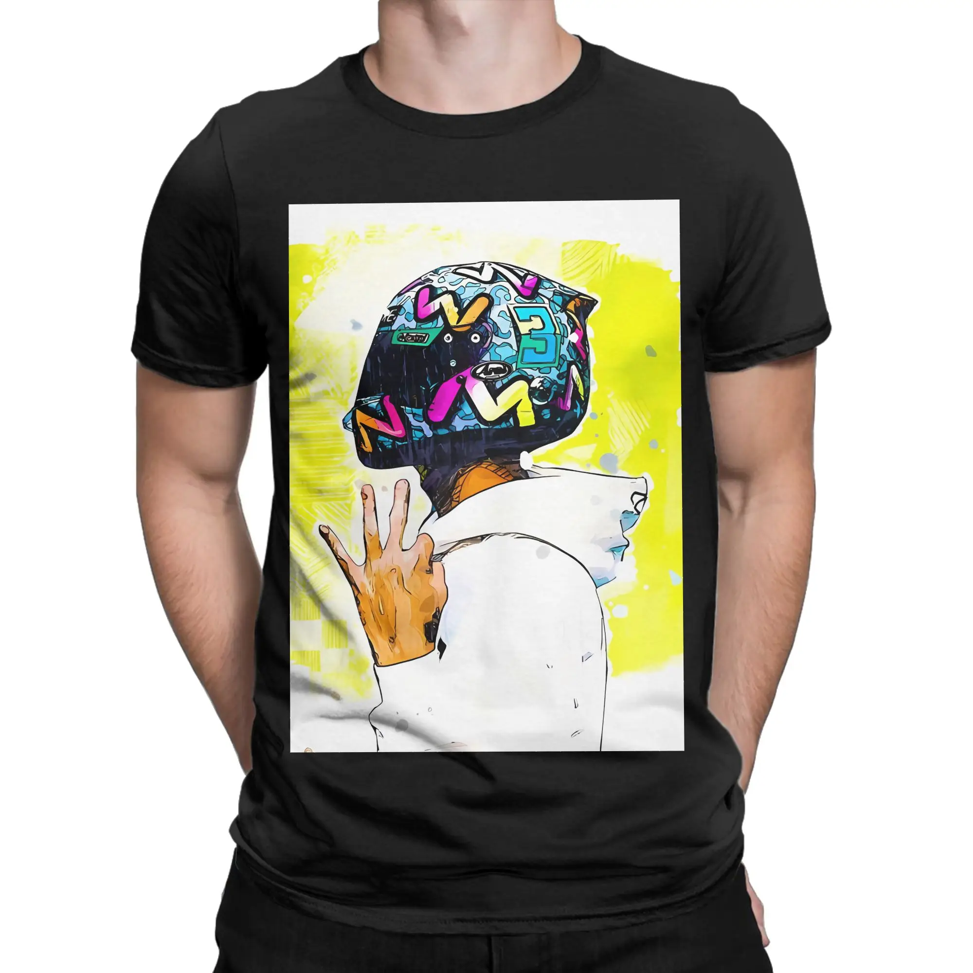 Daniel Ricciardo  Gifts Funny Graphic 100% Cotton T-Shirt Daniel Ricciardo Tees Tops For Men