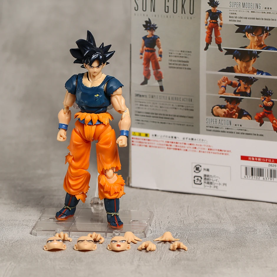 Figural SHF Dragonball Super Son Goku Ultra Instinct Sign PVC Action Figure Collection Toy Decorative Model Doll