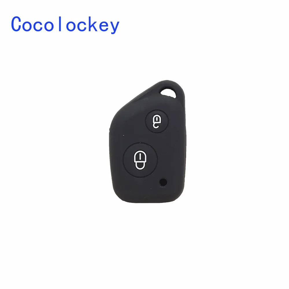 Cocolockey Silicone Car Key Cover Case for Peugeot 106 205 206 306 405 406 for Citroen Berlingo Xsara Picasso Saxo 2 Button