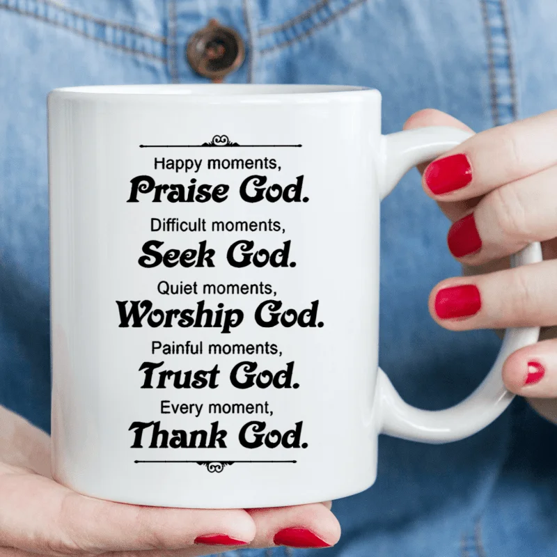 

1pc, 3A Grade, Happy Moments, Praise God.Difficult Moments, Seek God.Quiet Moments, Worship God.Painful, Trust God.Every