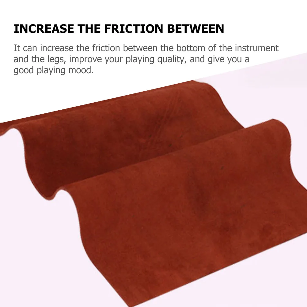 

Piano Mat Anti-slip Pad Cowhide Anti-skid Music Instrument Erhu Nonslip Musical